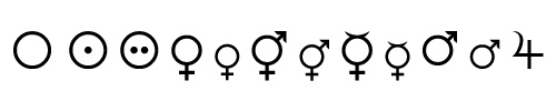 Female and Male symbols regular